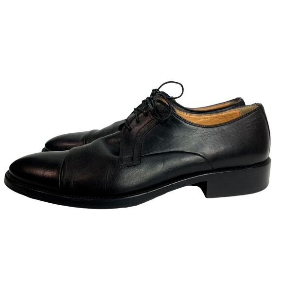 Dolce & Gabbana Black Leather Cap Toe Oxfords Men 9.5 main image 9